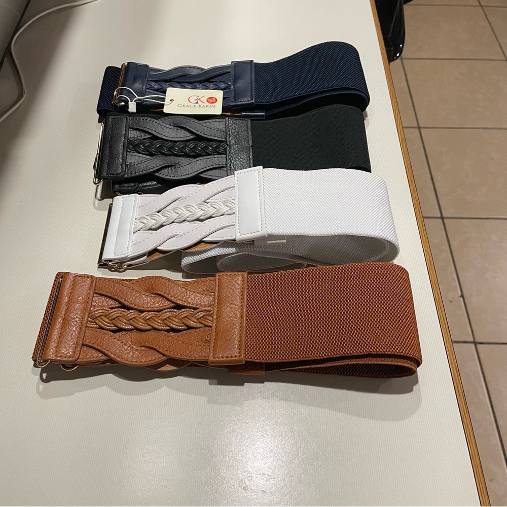 Grace Karin 4 Braided Belts 4X 46” New - Picture 9 of 10